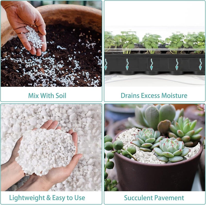 Legigo 2 Quarts Organic Horticultural Perlite for Plants Indoor- Natural Horticultural Soil Additive Conditioner Mix for Improves Drainage, Ventilation and Root Growth - Image 5